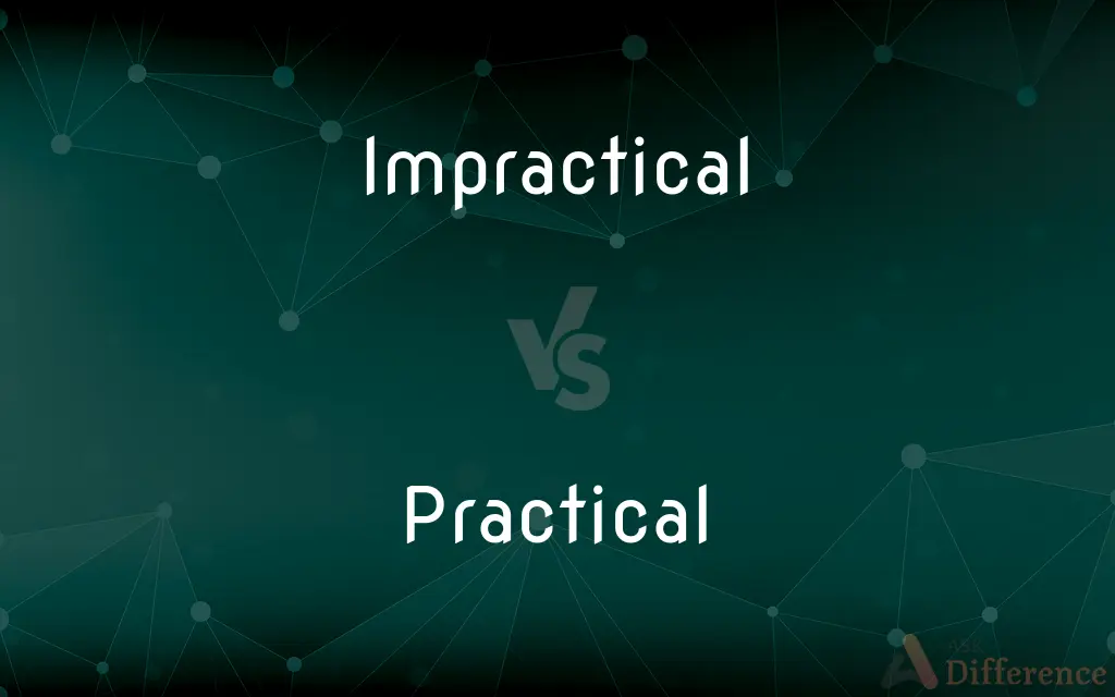 Impractical vs. Practical — What's the Difference?