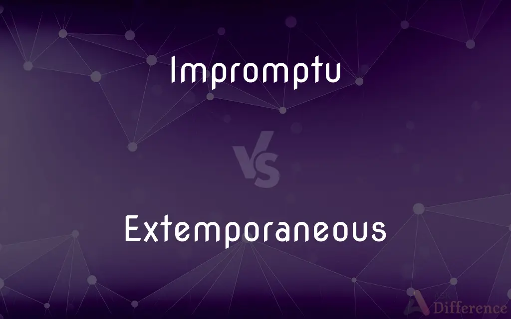 Impromptu vs. Extemporaneous — What's the Difference?