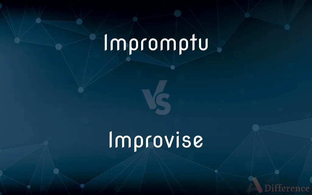 Impromptu vs. Improvise — What's the Difference?
