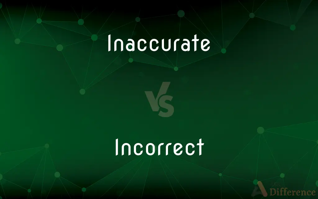 Inaccurate vs. Incorrect — What's the Difference?