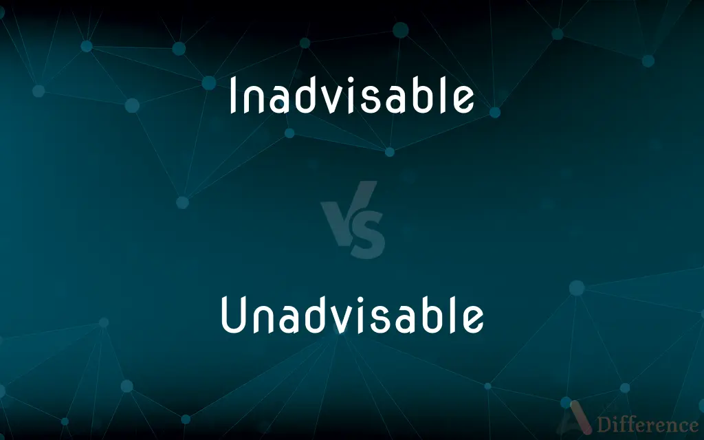 Inadvisable vs. Unadvisable — What's the Difference?
