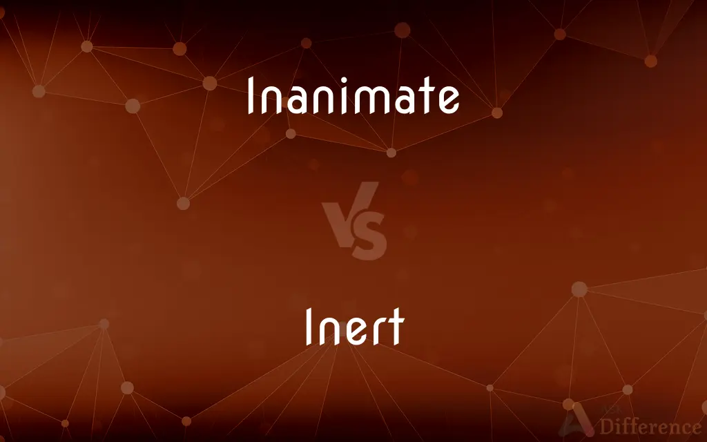 Inanimate vs. Inert — What's the Difference?