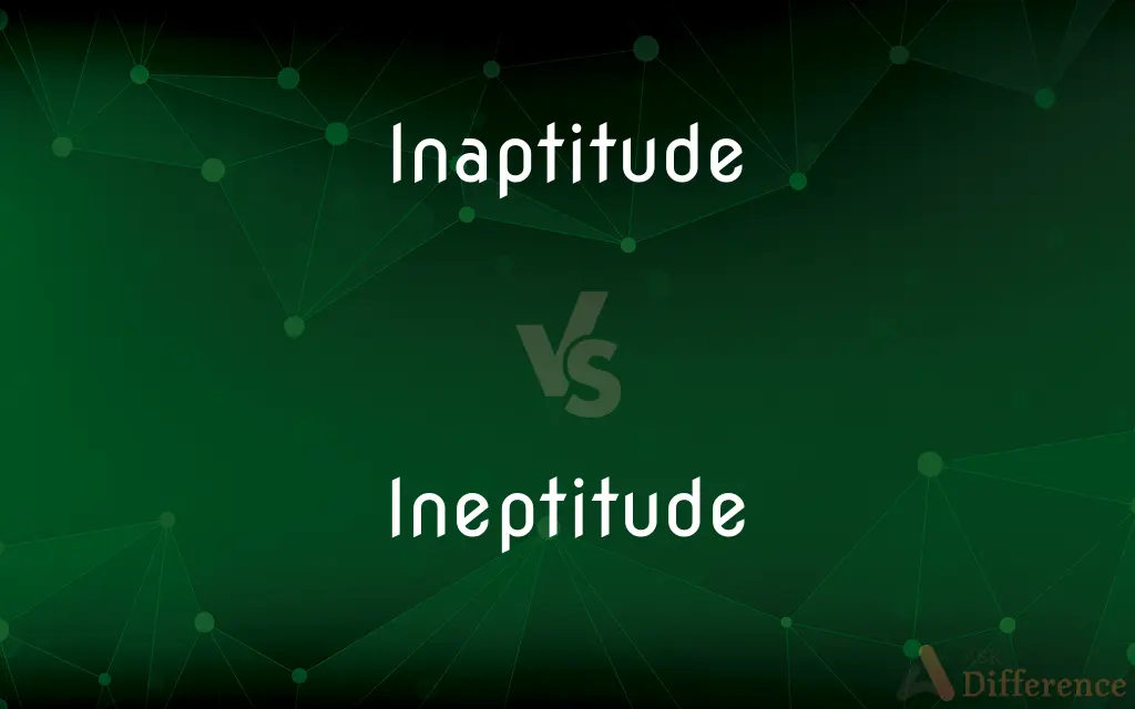 Inaptitude vs. Ineptitude — What's the Difference?