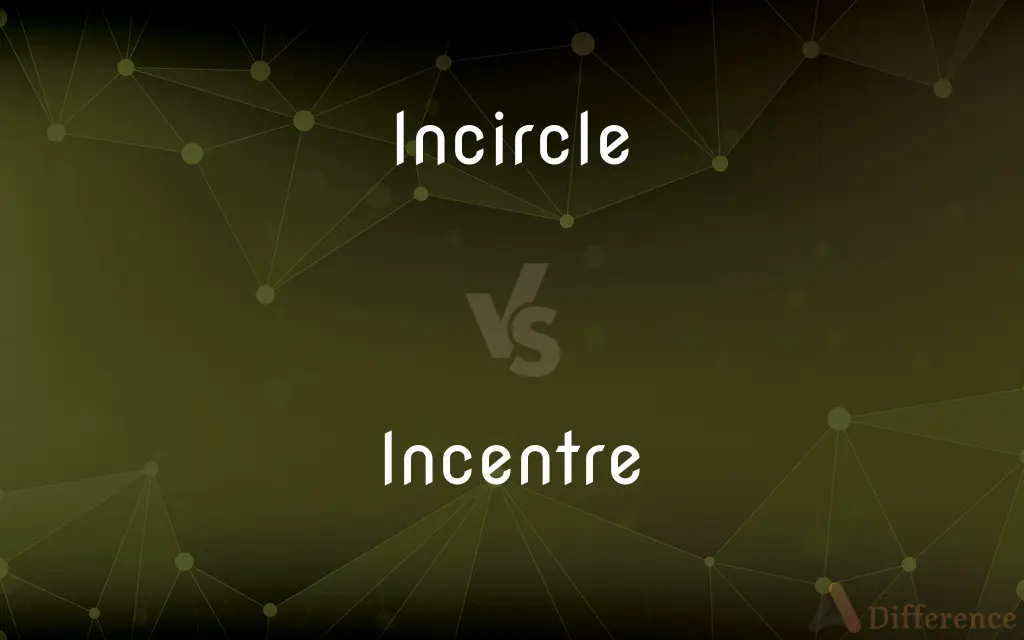 Incircle vs. Incentre — What's the Difference?