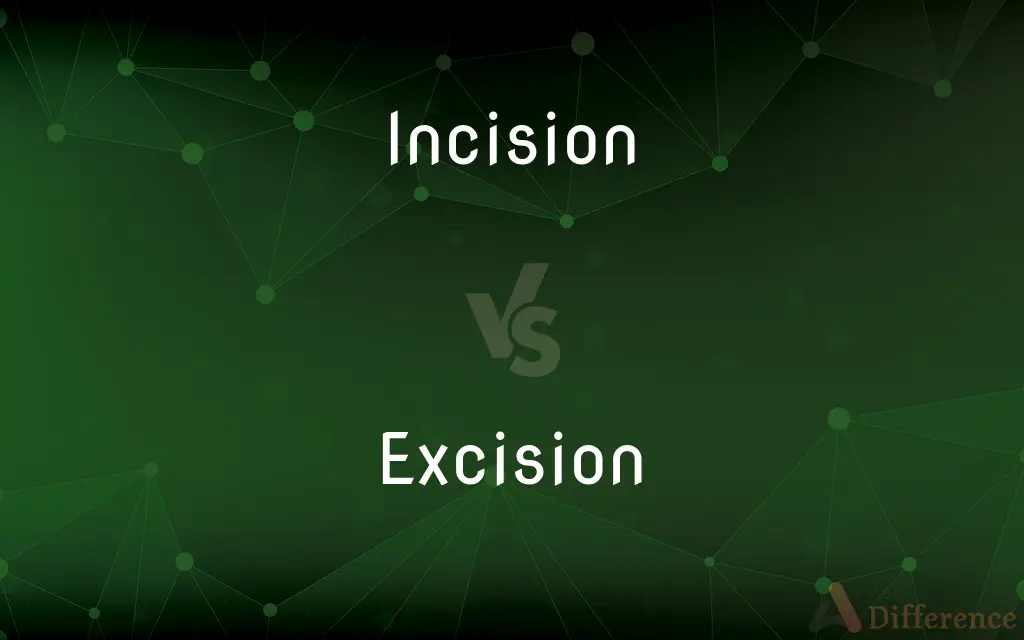 Incision vs. Excision — What's the Difference?