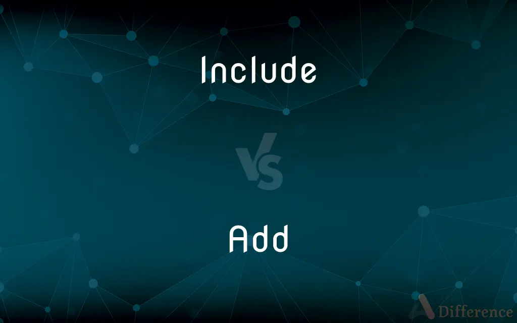 Include vs. Add — What's the Difference?