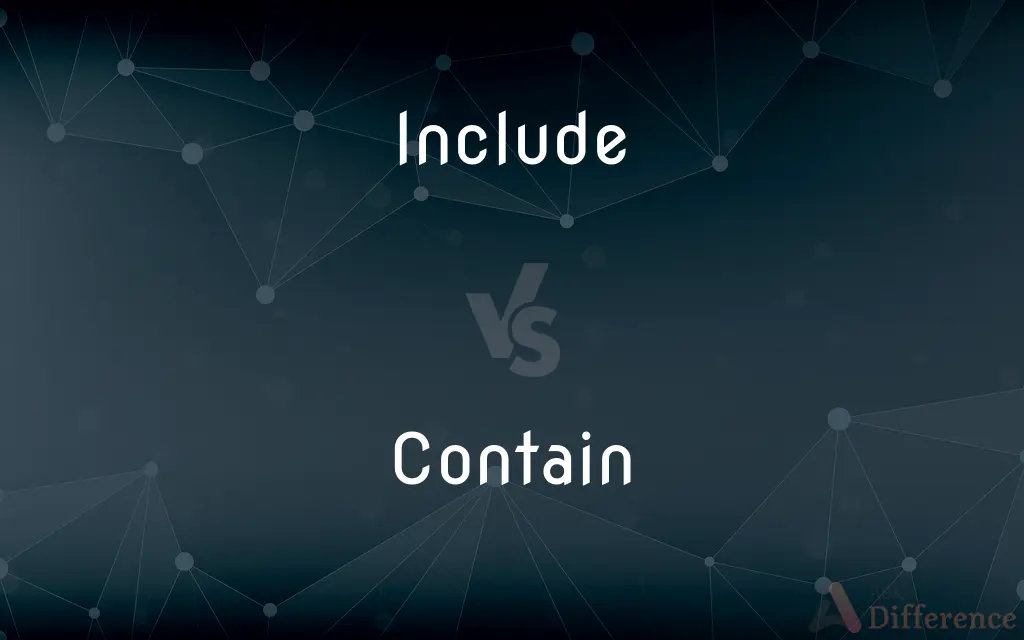 Include vs. Contain — What's the Difference?