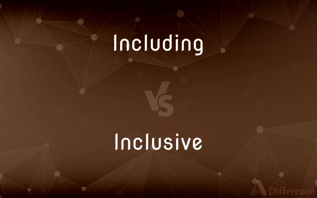 Including vs. Inclusive — What's the Difference?