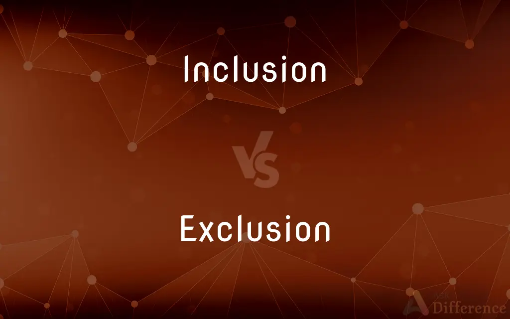 Inclusion vs. Exclusion — What's the Difference?
