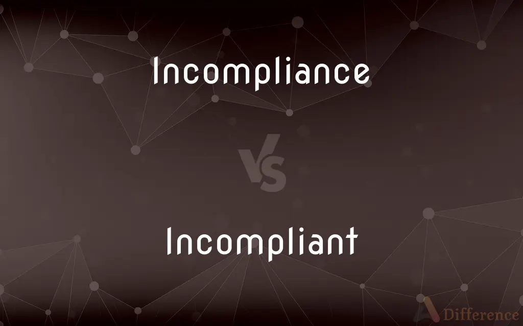 Incompliance vs. Incompliant — What's the Difference?