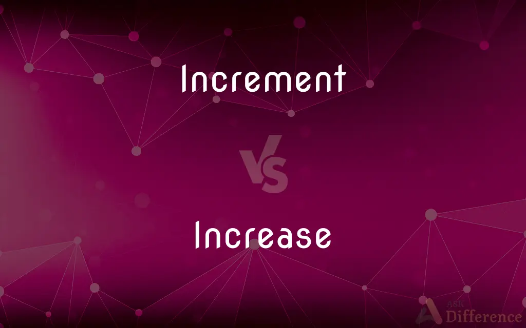 Increment vs. Increase — What's the Difference?
