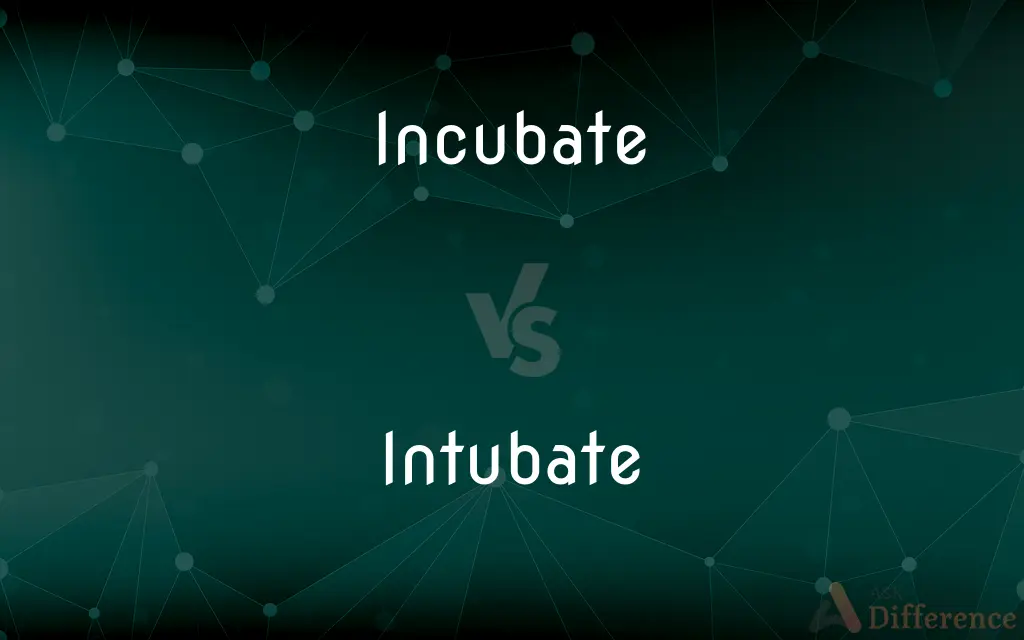 Incubate vs. Intubate — What's the Difference?