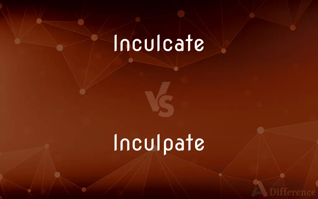 Inculcate vs. Inculpate — What's the Difference?