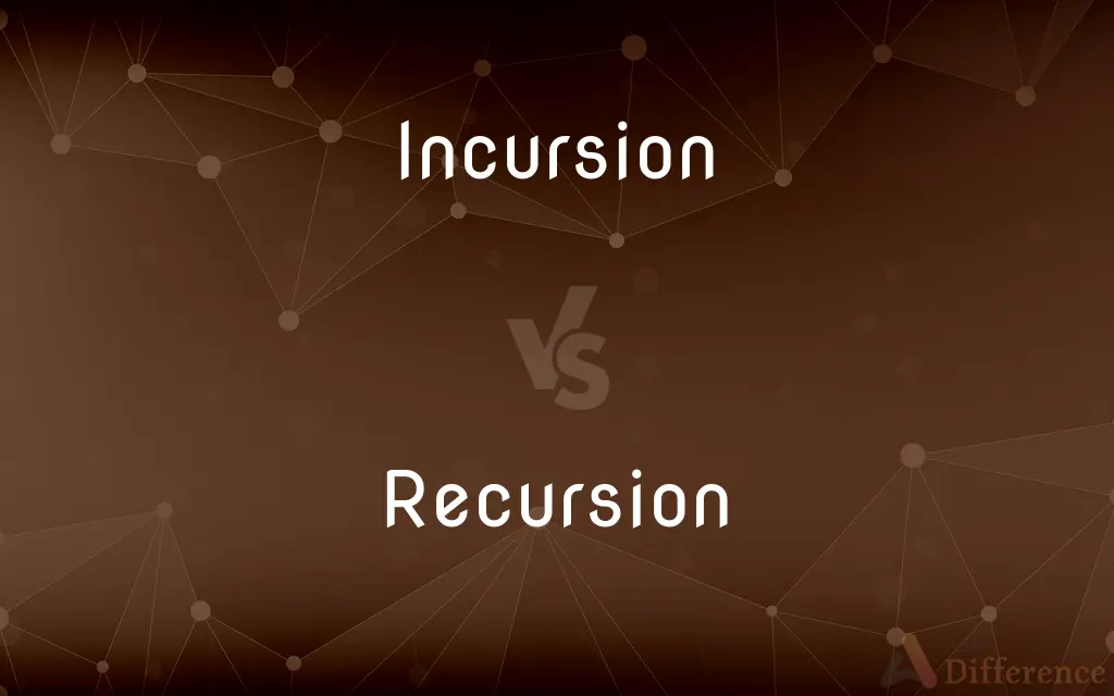 Incursion vs. Recursion — What's the Difference?