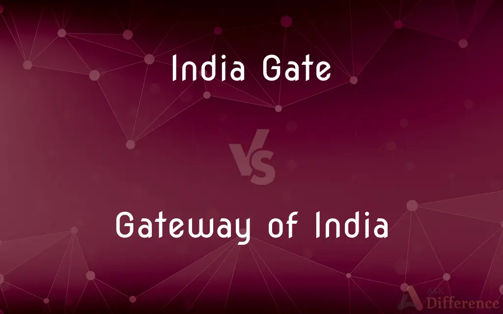 India Gate vs. Gateway of India — What's the Difference?