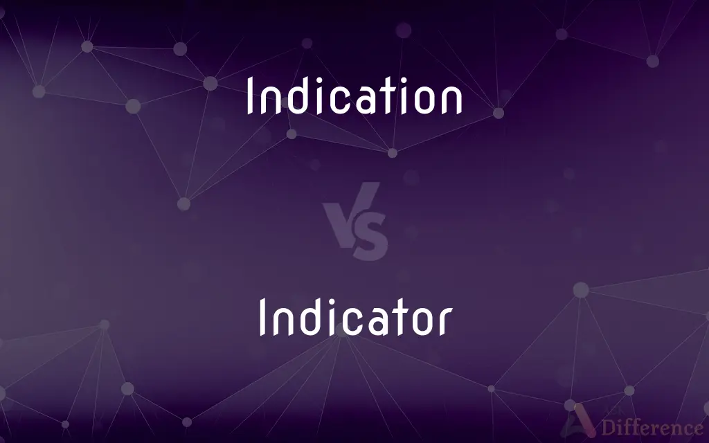 Indication vs. Indicator — What's the Difference?