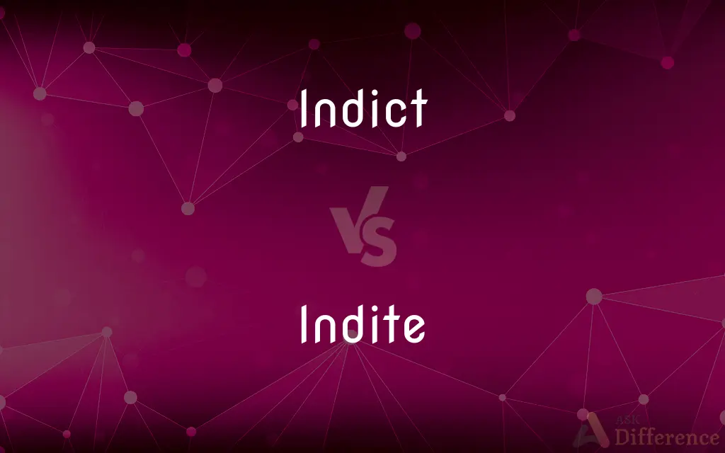 Indict vs. Indite — What's the Difference?