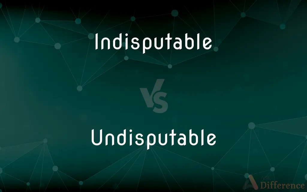 Indisputable vs. Undisputable — What's the Difference?