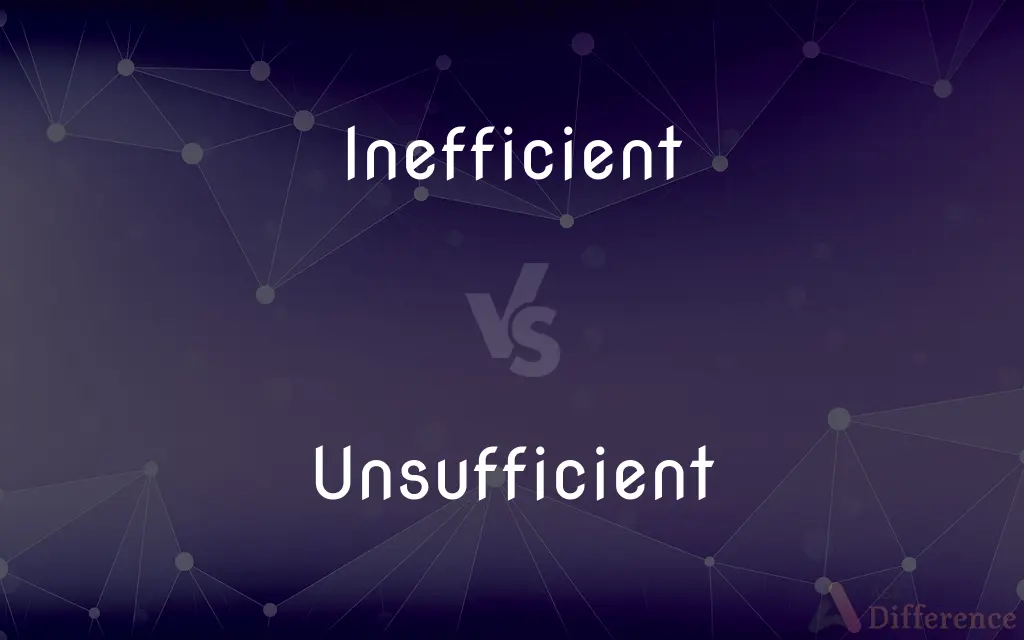 Inefficient vs. Unsufficient — What's the Difference?