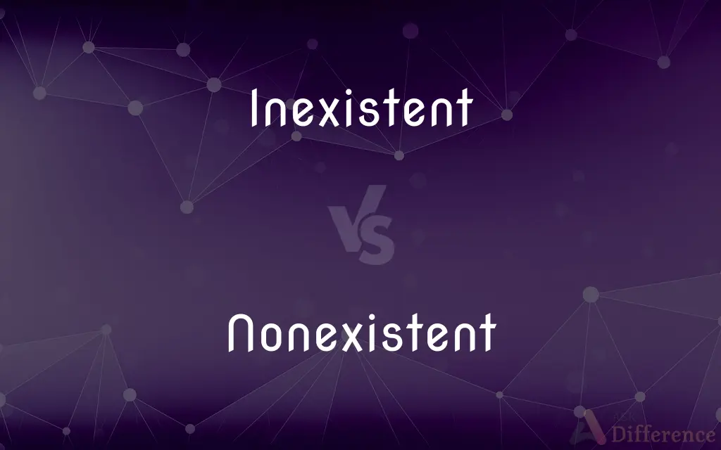 Inexistent vs. Nonexistent — What's the Difference?