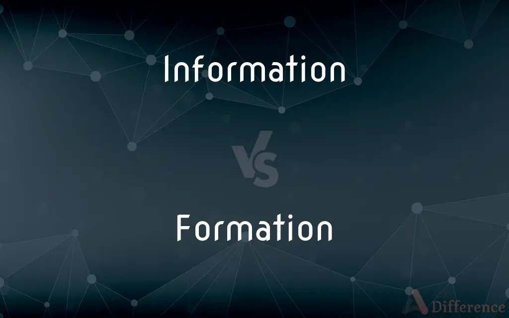 Information vs. Formation — What's the Difference?