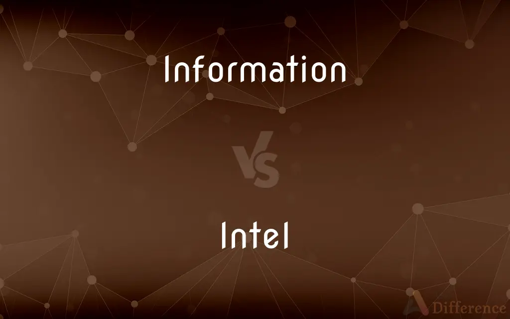 Information vs. Intel — What's the Difference?
