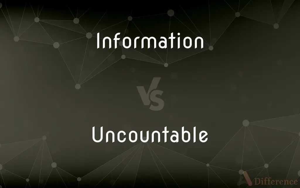 Information vs. Uncountable — What's the Difference?
