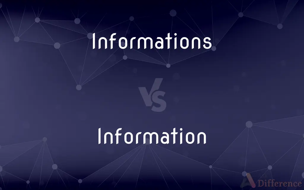 Informations vs. Information — What's the Difference?