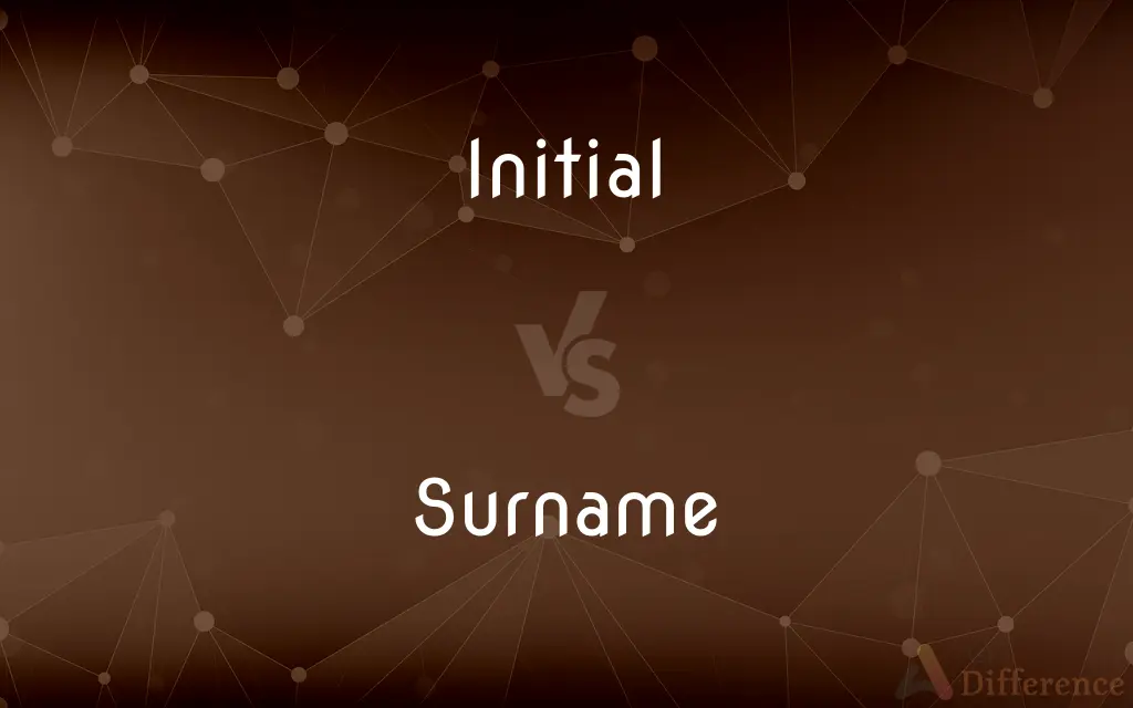 Initial vs. Surname — What's the Difference?
