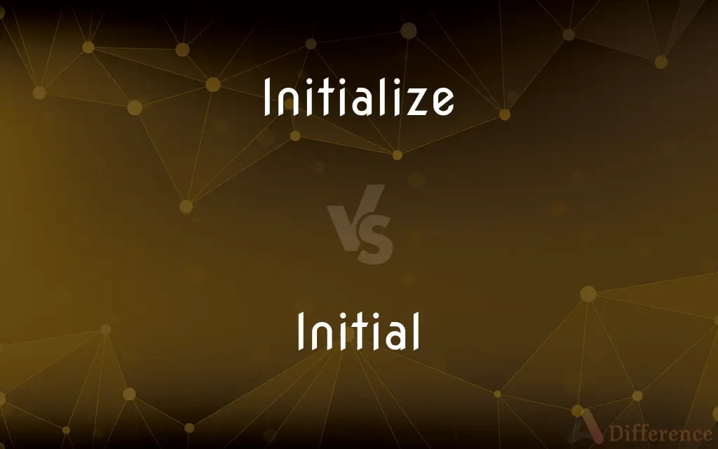 Initialize vs. Initial — What's the Difference?