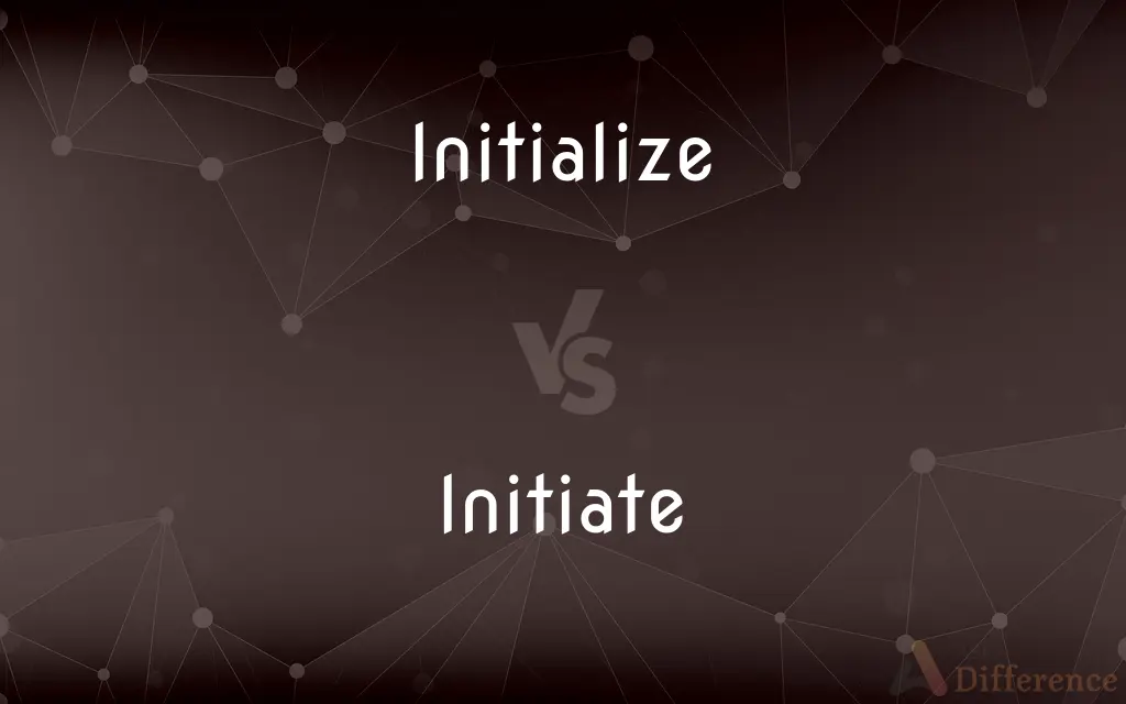 Initialize vs. Initiate — What's the Difference?