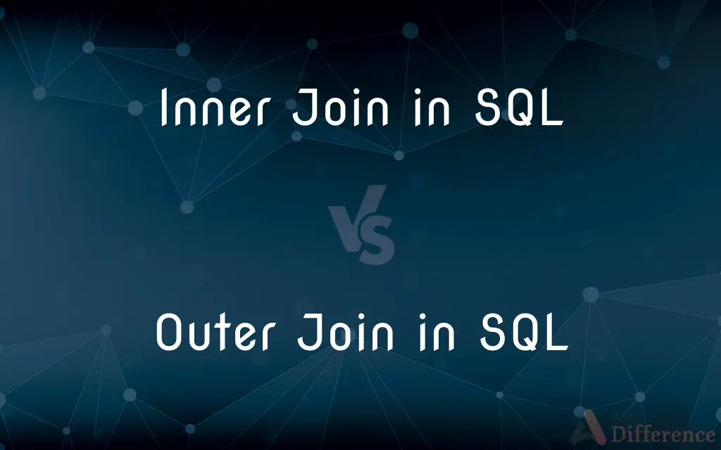 Inner Join in SQL vs. Outer Join in SQL — What's the Difference?