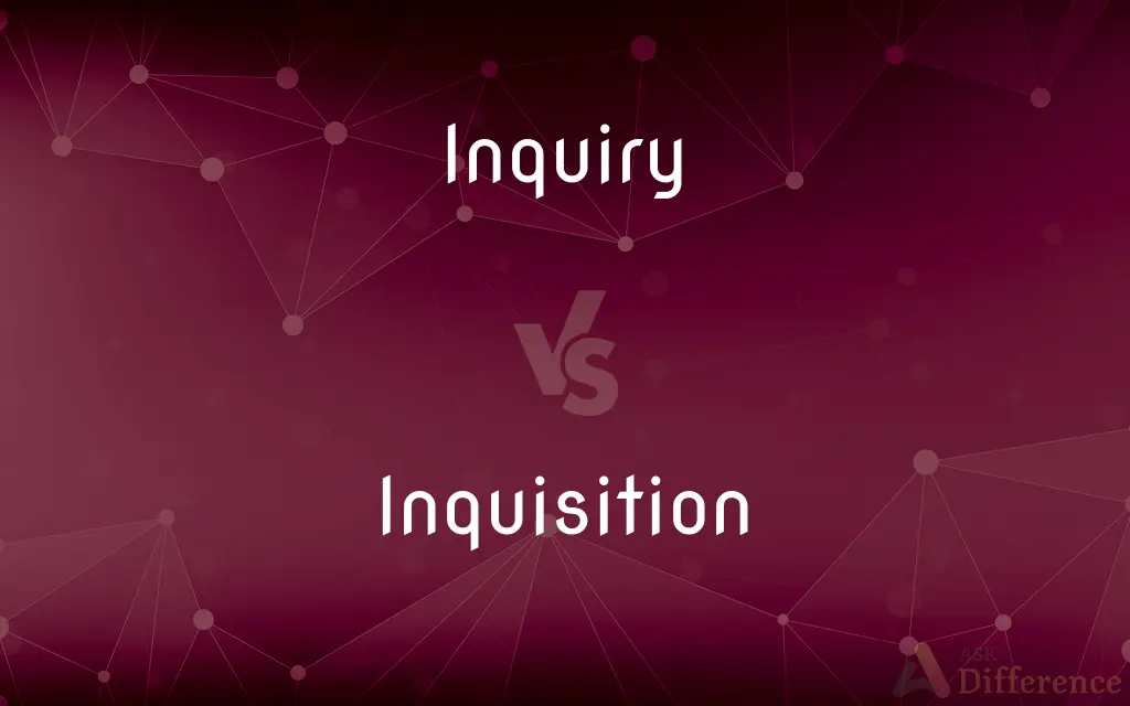 Inquiry vs. Inquisition — What's the Difference?