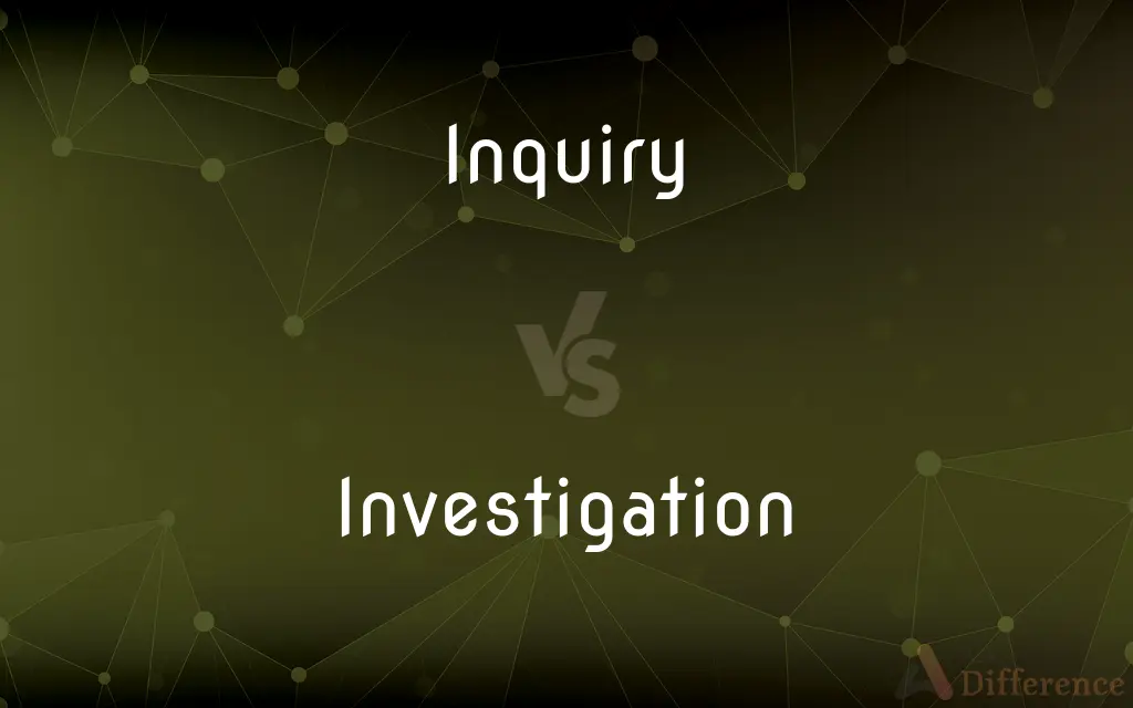Inquiry vs. Investigation — What's the Difference?