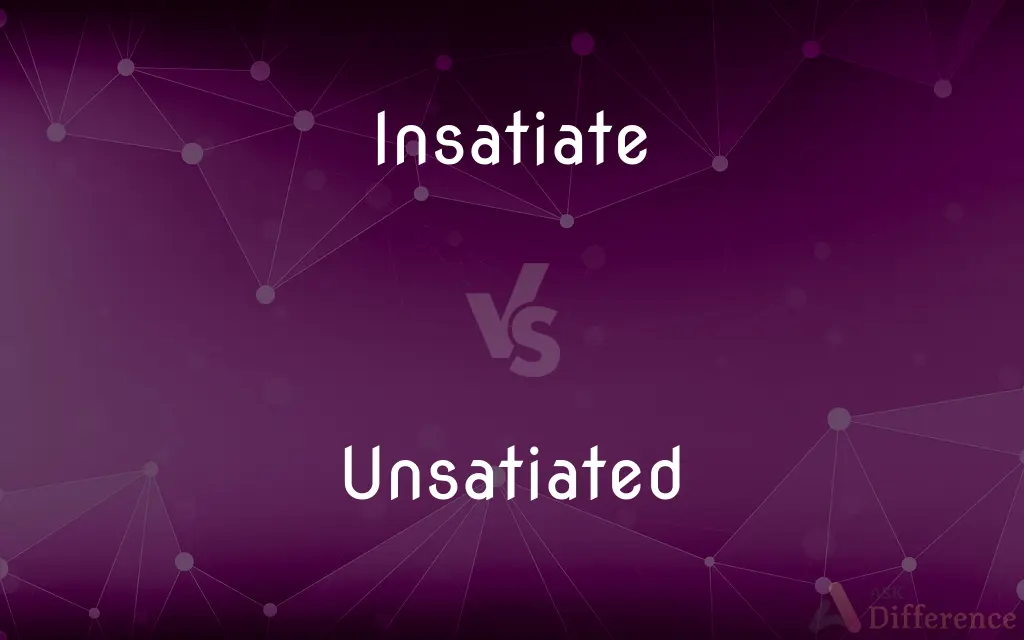 Insatiate vs. Unsatiated — What's the Difference?