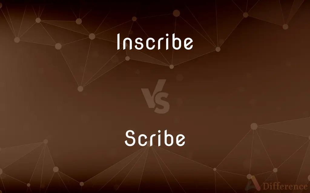 Inscribe vs. Scribe — What's the Difference?