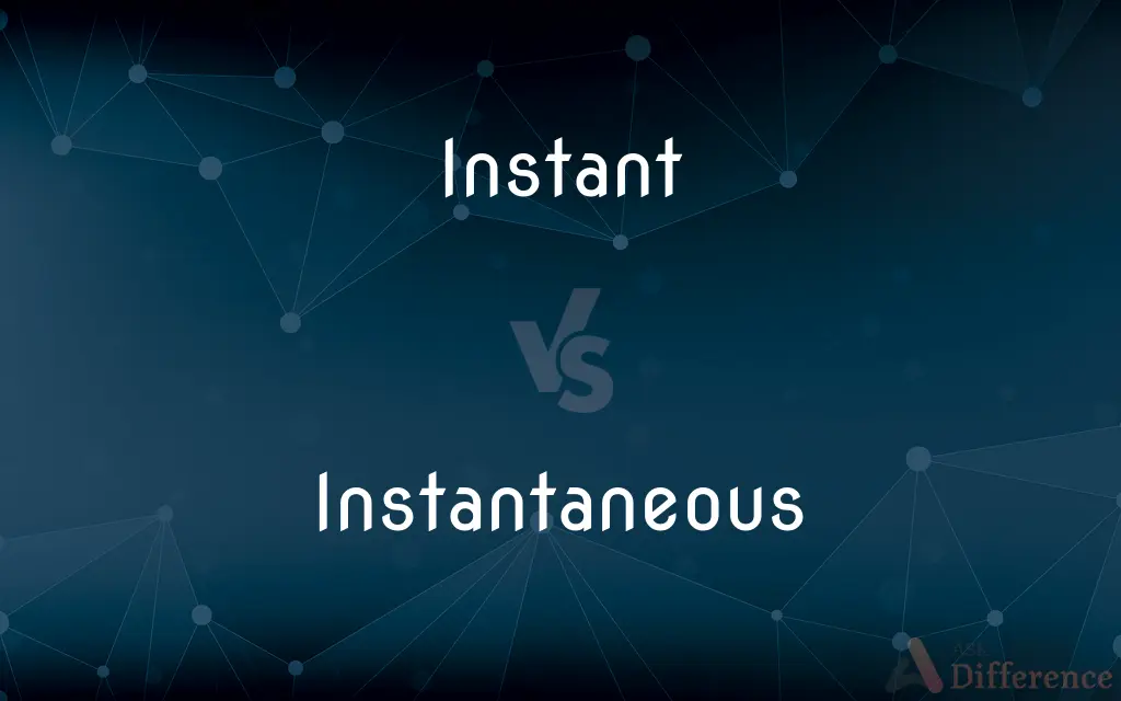Instant vs. Instantaneous — What's the Difference?