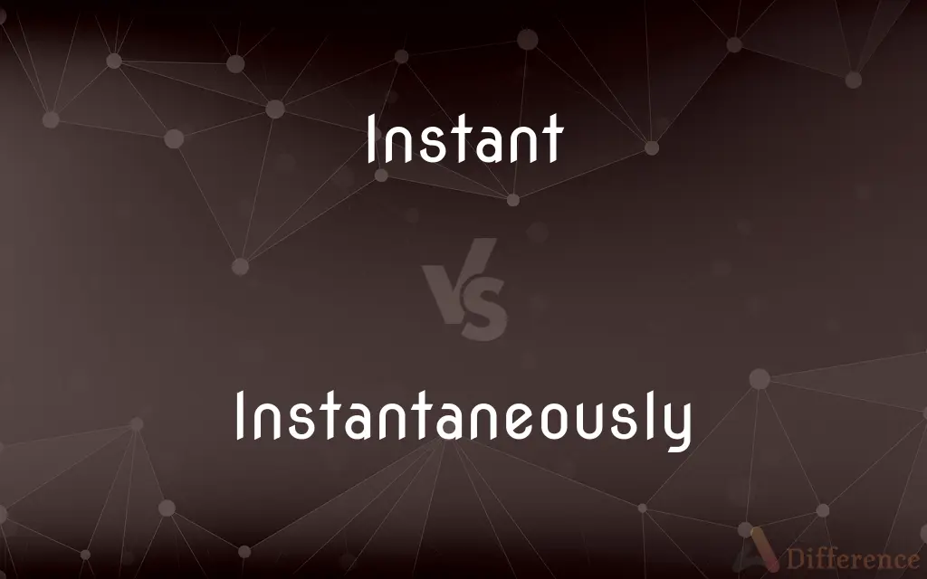 Instant vs. Instantaneously — What's the Difference?
