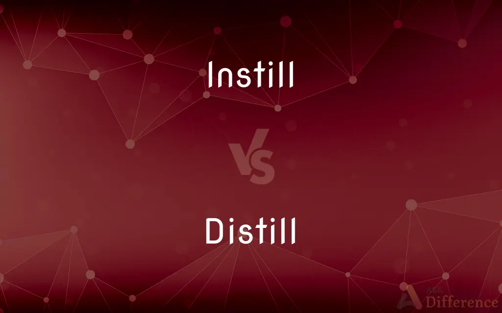 Instill vs. Distill — What's the Difference?
