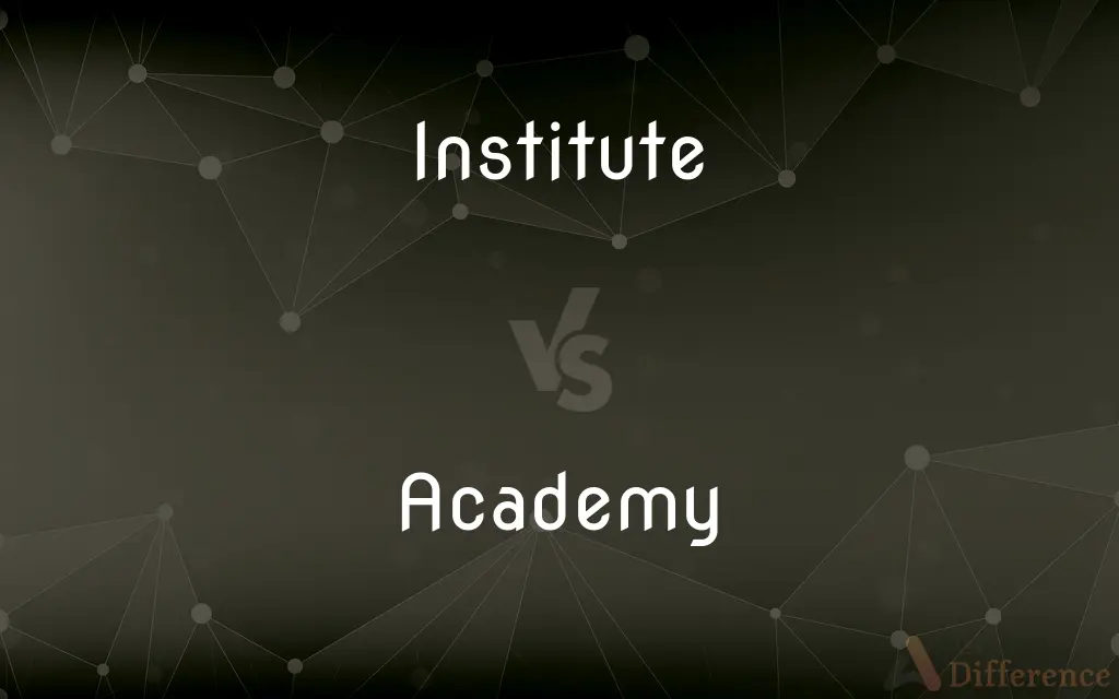 Institute vs. Academy — What's the Difference?