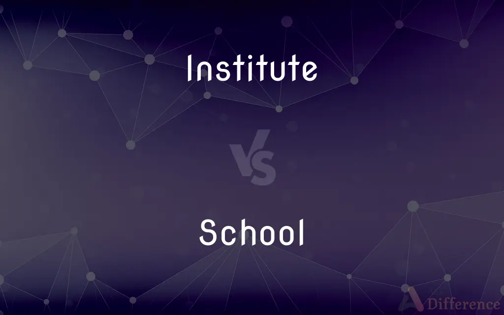 Institute vs. School — What's the Difference?