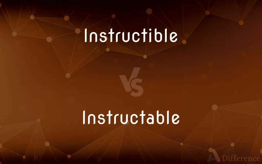 Instructible vs. Instructable — What's the Difference?