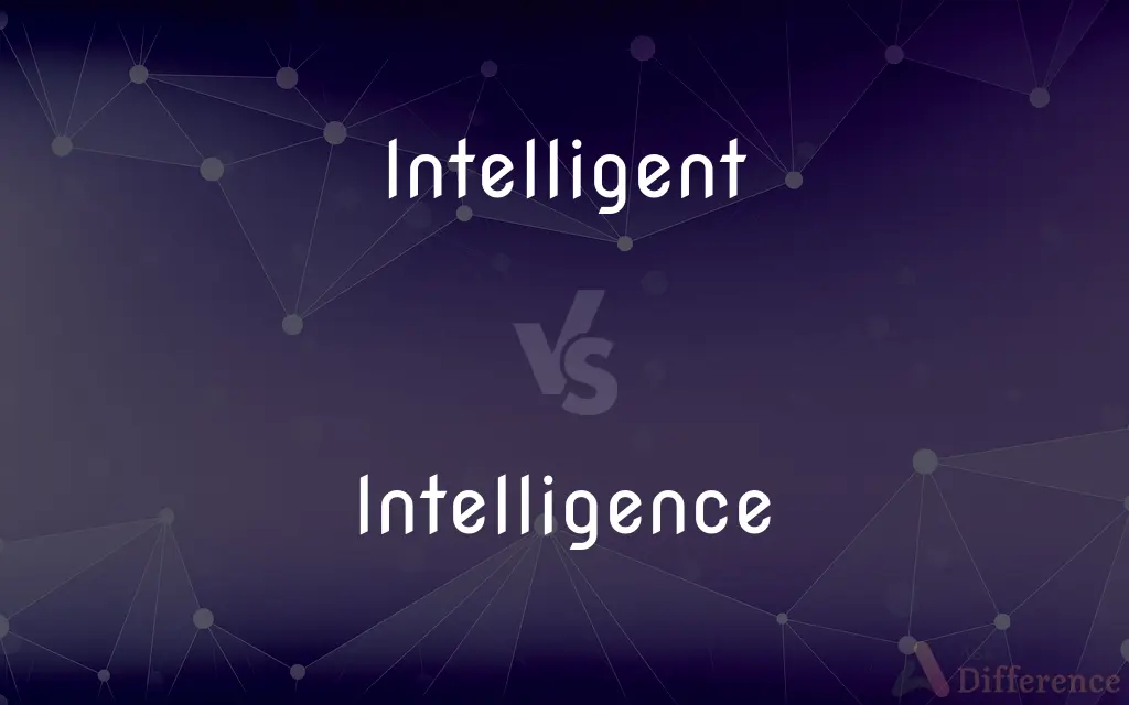 Intelligent vs. Intelligence — What's the Difference?