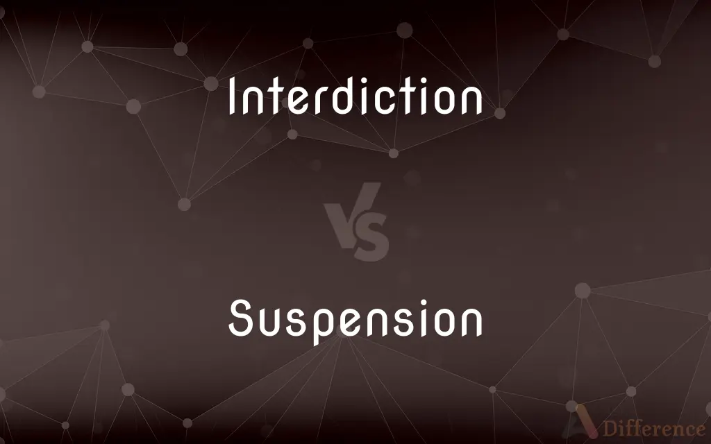 Interdiction vs. Suspension — What's the Difference?