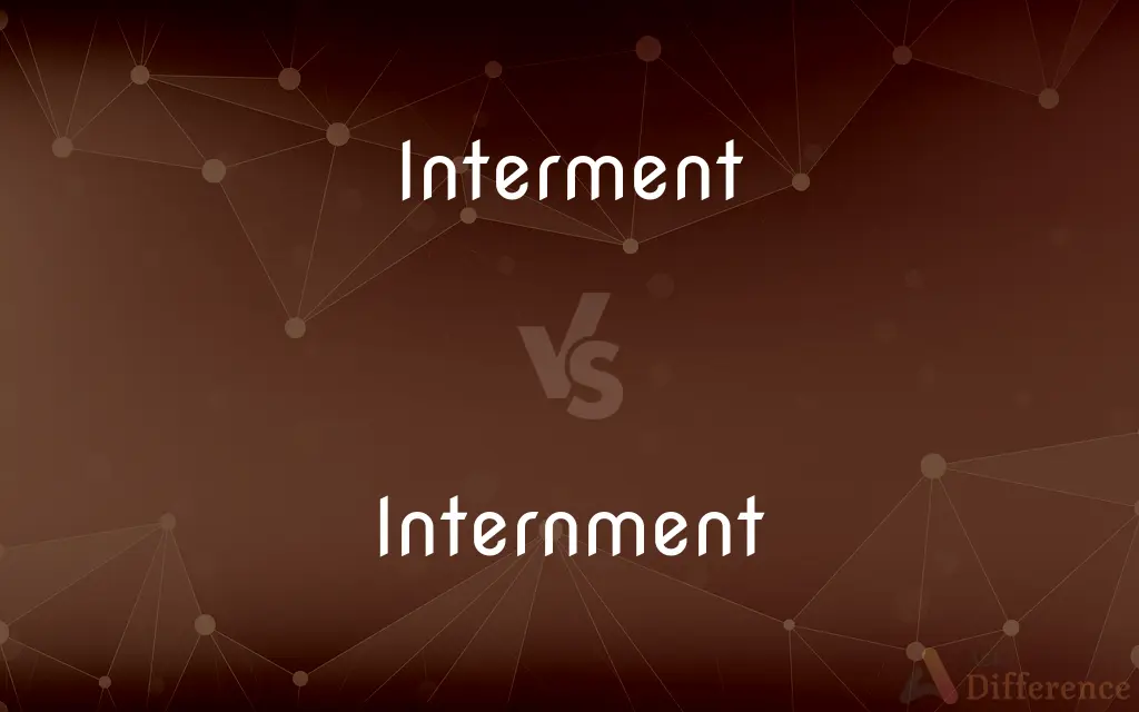 Interment vs. Internment — What's the Difference?