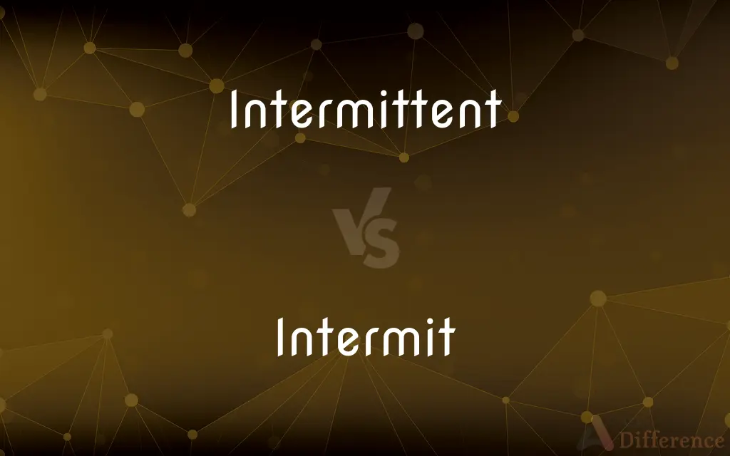 Intermittent vs. Intermit — What's the Difference?