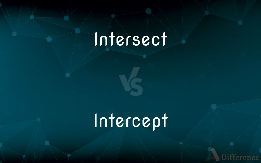 Intersect vs. Intercept — What's the Difference?