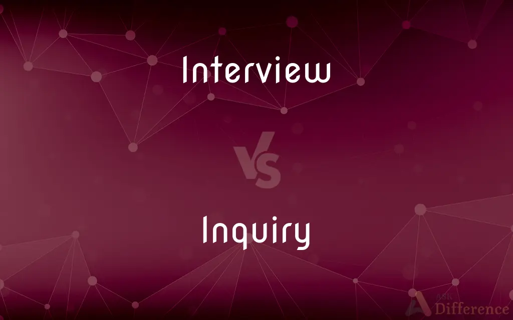 Interview vs. Inquiry — What's the Difference?