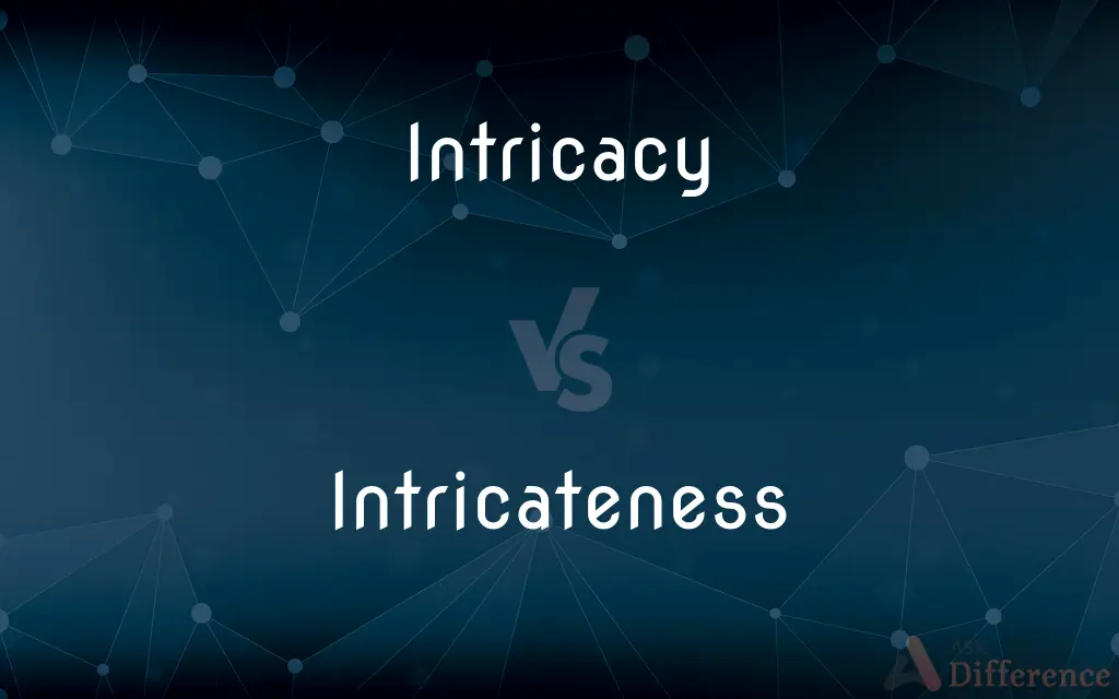 Intricacy vs. Intricateness — What's the Difference?