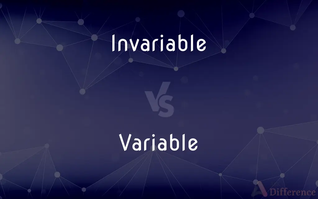 Invariable vs. Variable — What's the Difference?